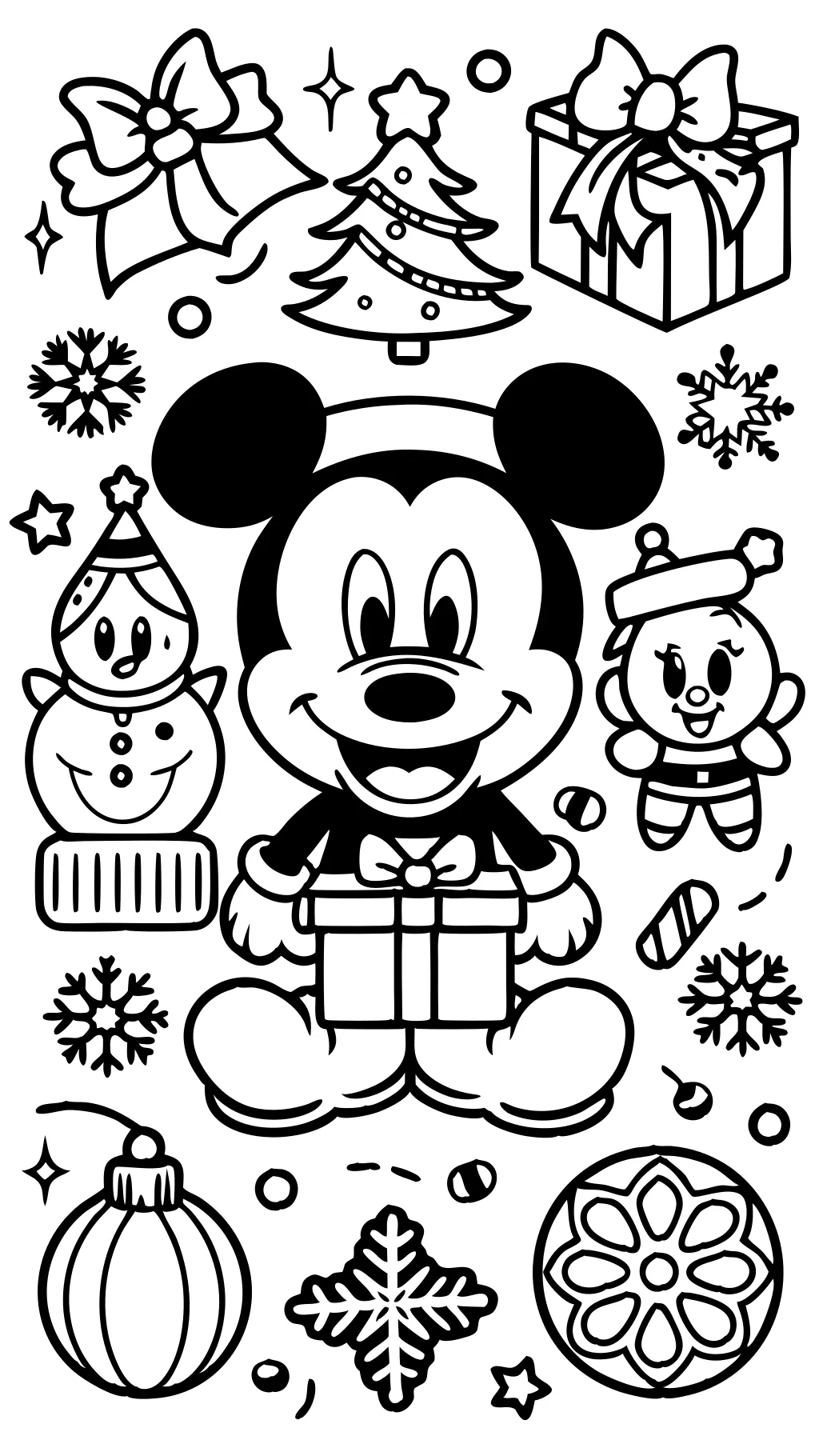 Páginas para colorear de Navidad de Disney imprimibles